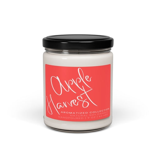 Apple Harvest Scented Soy Candle - Hand-poured Aromatherapy, Cozy Gift