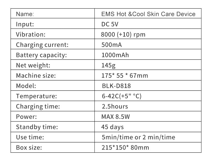 5-in-1 Red & Blue Light Therapy Facial Device EMS Hot & Cool Skin Tightening Anti-Aging Face Massager For Puffiness Wrinkles