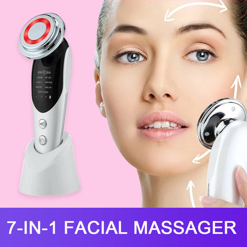 7-in-1 Facial Massager EMS Micro-current Color Light