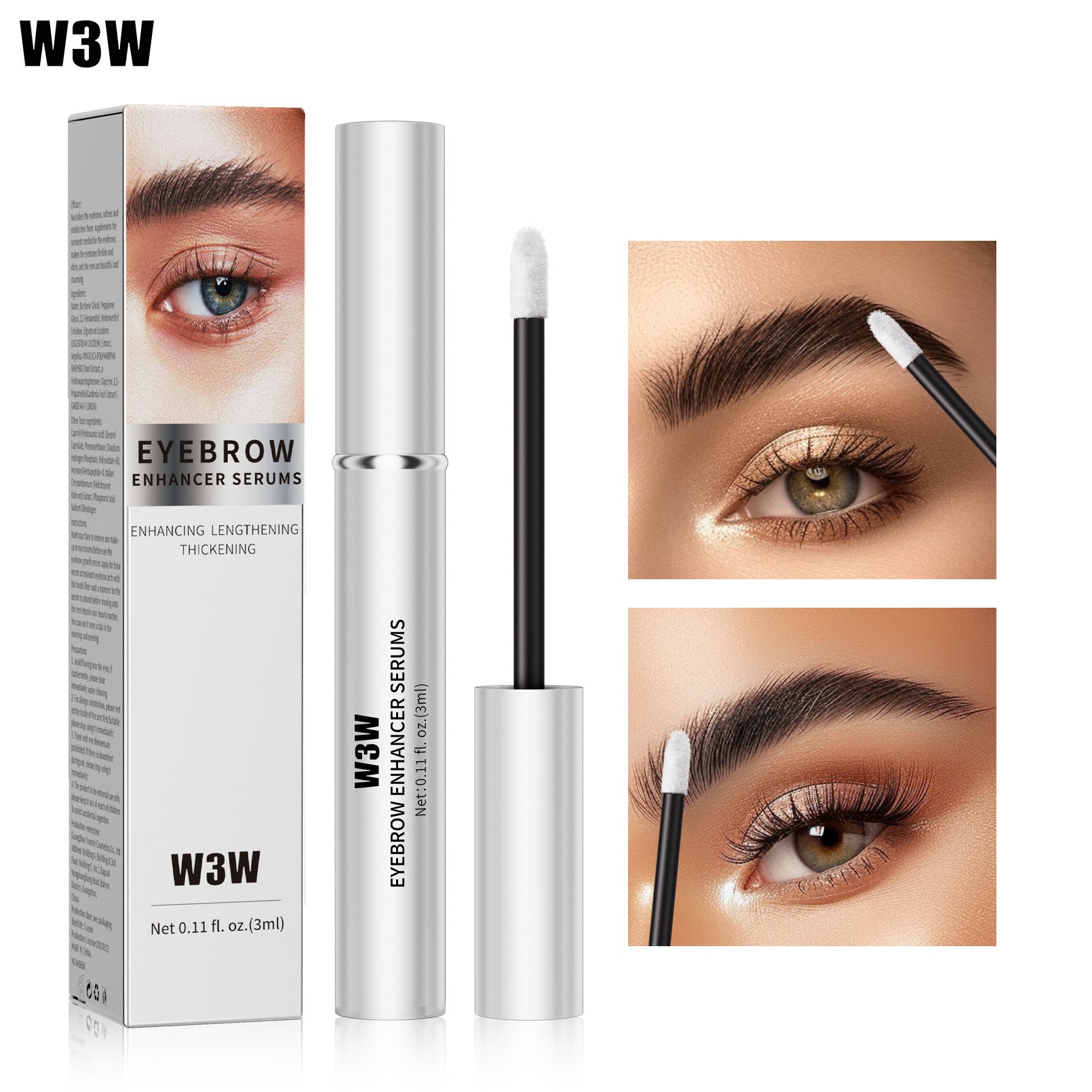 Eyebrow And EyeLash Growth Serums 3 Pack  Advanced Formula To Boost Longer, Fuller & Thicker Looking Brows And Lashes